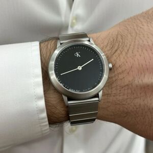 Calvin Klein Black Dial Swiss Made k3411  Watch All Stainless Steel New Battery